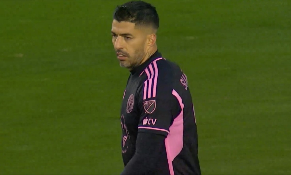 Luis Suarez pictured during Inter Miami's pre-season friendly game against FC Dallas in January 2024
